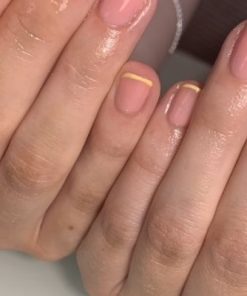 Gel Nails with Simple Nail Art